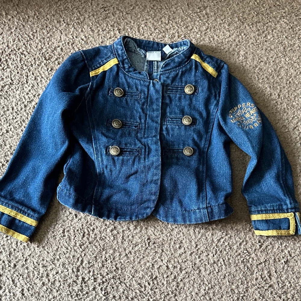 Kids Denim Beatles Jacket with Yellow Trim